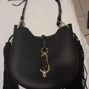 Black leather Zac Posen bag